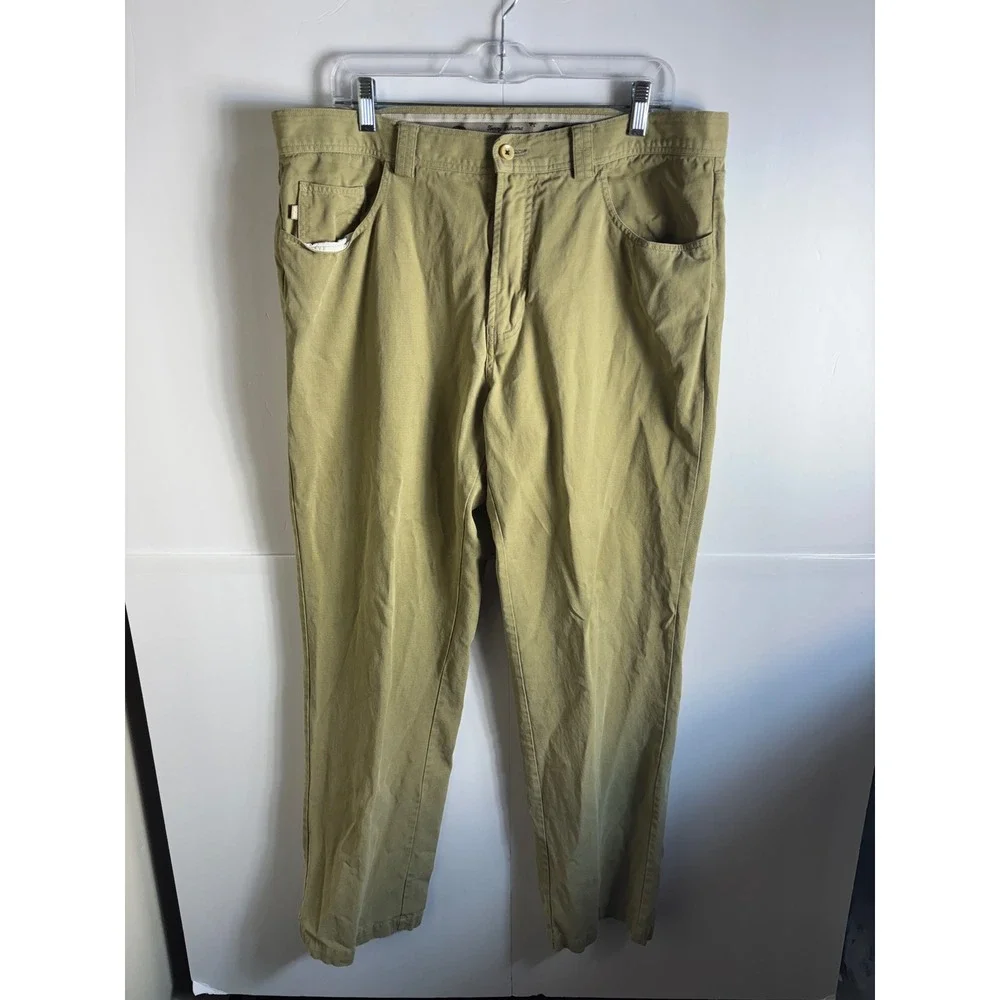 Tommy Bahama Relax 38 Khaki Tan Tencel Cotton Blend Straight Leg Chino Pants